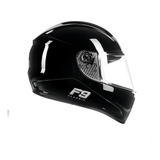 Capacete Moto Feminino Masculino Fly F-9 Classic Cor Preto Brilhante Tamanho Do Capacete 62