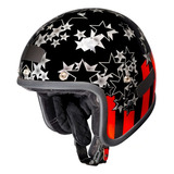 Capacete Moto Kraft Old School America Aberto Preto Tamanho Do Capacete 58