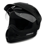 Capacete Moto Motocross Fechado Com Viseira Ebf Motard Solid