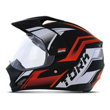 Capacete Moto Off Road Pro Tork Th1 Vision New Adventure Cor Preto/vermelho Tamanho Do Capacete 60