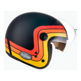 Capacete Moto Peels Click Yesterday Masculino Feminino Cor Preto Fosco Com Vermelho Tamanho Do Capacete 56