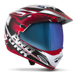 Capacete Motocross Off Road Th1 Adventure Visor Camaleão