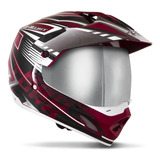 Capacete Motocross Protork Th1 Vision Adventure Vis. Cromada