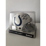 Capacete Nfl Miniatura Peyton Manning Autografado