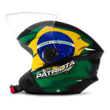 Capacete Para Moto Aberto Pro Tork New Liberty 3 Patriota Preto Tamanho 60 