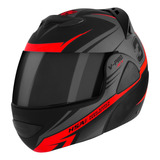 Capacete Para Moto Fechado Robocop Articulado Viseira Fume