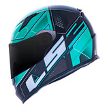 Capacete Para Moto Integral Ls2 Ff358 Ultra Motociclista Tamanho Do Capacete 62 Tamanho 62 Cor Preto Com Verde Desenho Solid