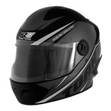 Capacete Para Moto Integral Pro Tork R8 Preto E Prata Tamanho 58