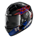 Capacete Para Moto Integral Shark Ridill Black, Blue E Orange Catalan Bad Boy Tamanho Gg 
