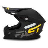Capacete Para Moto Motocross Trilha Fast 788 Solid Pro Tork Cor Amarelo Tamanho Do Capacete 60
