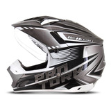 Capacete Para Moto Off Road Pro Tork Th1 Adventure Prata E Branco Adventure Tamanho 60 