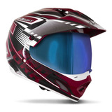 Capacete Para Motocross Th1 Vision Adventure Vis. Camaleão