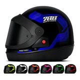 Capacete Pro Tork Aberto Sport Moto 788 Vermelho Cor Azul - Viseira Fumê Tamanho Do Capacete 60