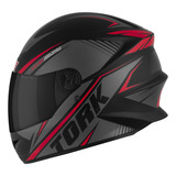 Capacete Pro Tork Fechado R8 Tamanho 56 Preto / Vermelho