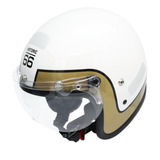 Capacete Retro Old School Aberto Kraft Premium Exclusivo