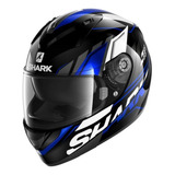 Capacete Shark Ridill 1.2 Phaz Kbw L Preto/azul/branco