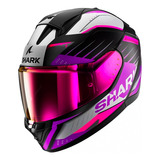 Capacete Shark Rosa Ridill 2 Feminino Easy Fit Bluetooth