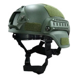 Capacete Tático Mich 2000 Paintball Airsoft Militar Verde