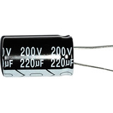 Capacitor Eletrolítico 220uf X 200v 105° Kit Com 5 Peças