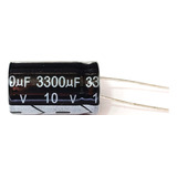 Capacitor Eletrolítico 3300uf X 10v 105° Kit Com 5 Peças