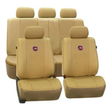 Capas Banco Couro Caramelo Bege Creme Fiat Palio Uno Siena