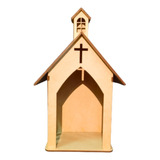Capelinha Capela Oratório Em Mdf Cru Para Imagem Santo 