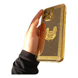 Capinha, Capa Para iPhone 15 Pro Dourada Espelhada Luxo