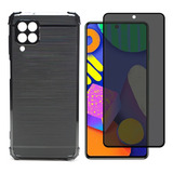 Capinha Anti-impacto + Película 3d Privacidade P/ Galaxy M62