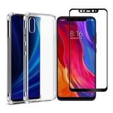 Capinha Capa Anti Impacto Para Xiaomi Mi 8 + Pelicula