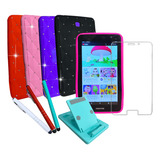 Capinha + Película + Suporte + Caneta P/ Tablet Twist Tab+ Cor Roxo