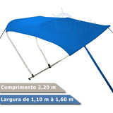 Capota Toldo Náutico 3 Arcos 2,20m P/ Lanchas E Barcos