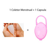 Capsula + Coletor Menstrual 100% Silicone Méd Reutilizável