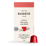 Cápsula De Café Baggio Aroma Chocolate Com Avelã Compatível Nespresso Com 10 Cápsulas