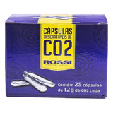 Cápsula Descartável Armas Pressão Airsoft Co2 12g Rossi 25un