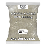 Capsula Vegetal Vazia Transparente N° 1 240 Unidades