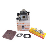 Carburador Fs80 /85 + 2 Juntas+filtro C/furo Stihl+vela Ngk