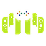 Carcaça Clear Lime Green C/ Botões P/ Nintendo Switch