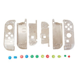 Carcaça Cristal + Botões Para Controle Nintendo Switch