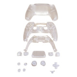 Carcaça Cristal + Kit Botões Para Controle Dualsense De Ps5