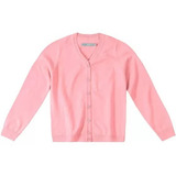 Cardigan Casaco De Trico Rosa Claro Bebe Menina Malwee