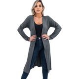 Cardigan Kimono Longo Feminino Sobretudo Casaco Casaquinho