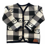 Cardigan Panda Bebê Infantil Em Molicotton Peluciado
