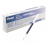 Carga Caneta Gel Pentel Energel Lr7 0.7 Azul 12 Unid Refil