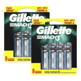 Carga Gillette Mach3 Regular Leve 8 Pague 6