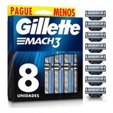 Carga Gillette Mach3 Regular Leve 8