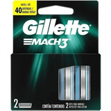 Carga P/ Lâmina De Barbear Gillette Mach3 Regular 2 U Refil