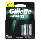 Carga Para Lâmina De Barbear Gillette Mach3 - 2 Unidades
