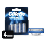 Carga Para Lâmina Gillette Mach3 Turbo - 4 Unidades De Refil