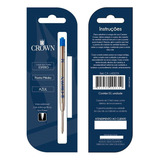 Carga Refil Caneta Crown Ca14007a Tipo Parker Esfero Azul