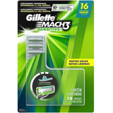 Carga Refil Gillette Mach3 Sensitive 16 Unidades - Lacrado